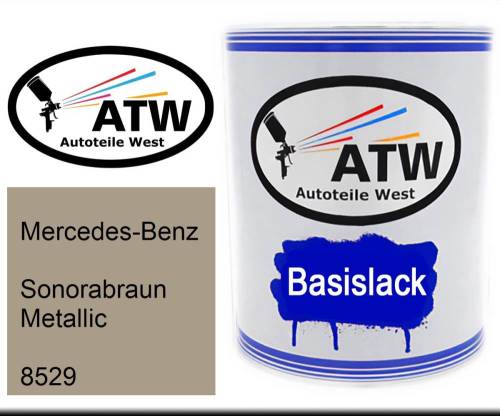 Mercedes-Benz, Sonorabraun Metallic, 8529: 1L Lackdose, von ATW Autoteile West.